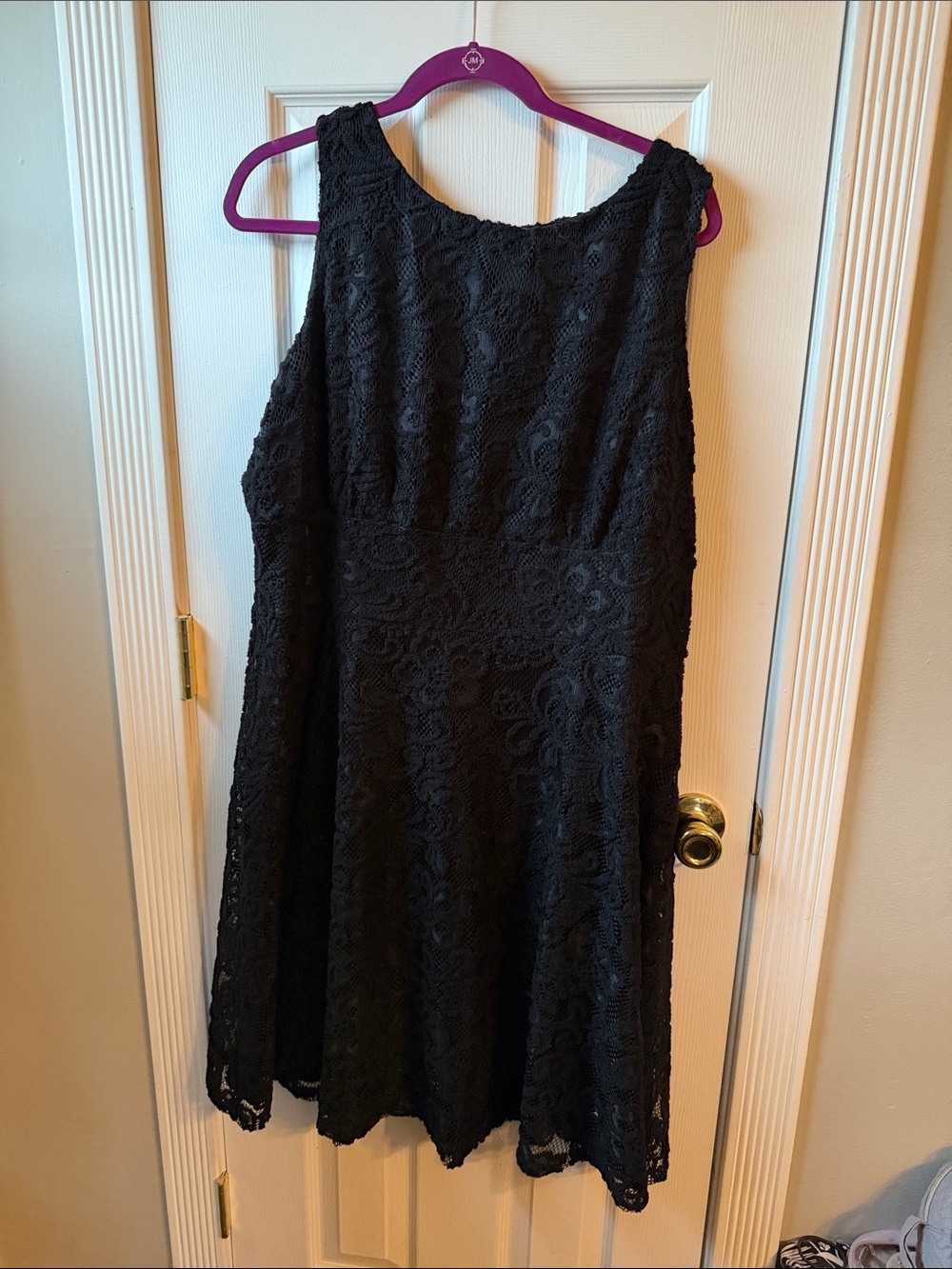 Classic Black Lace Fit & Flare Dress - Women's